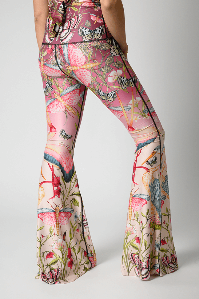 Pretty In Pink Printed Bell Bottoms