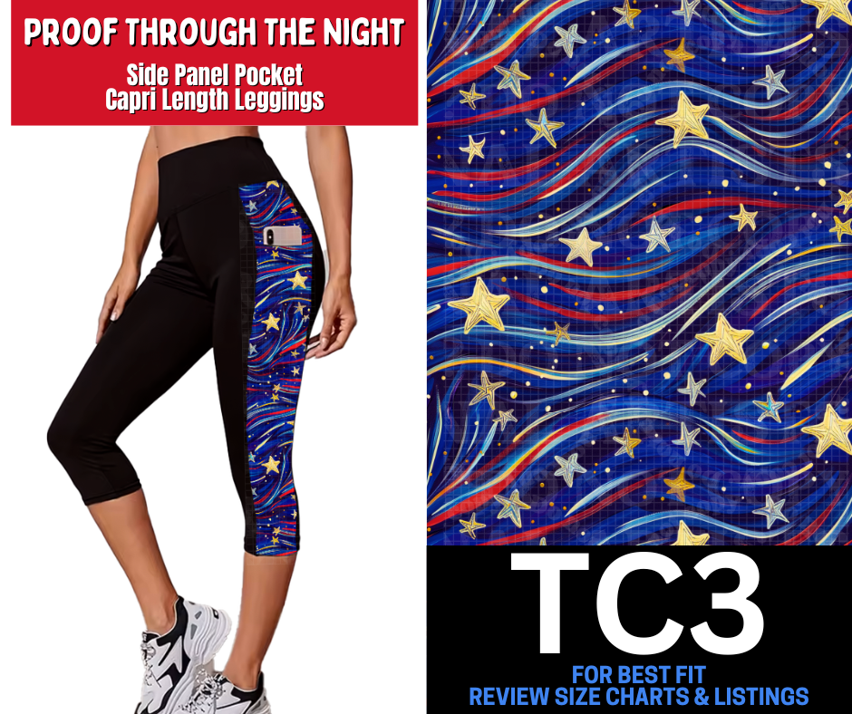 Proof Through The Night Side Panel Pocket Capri Length Leggings