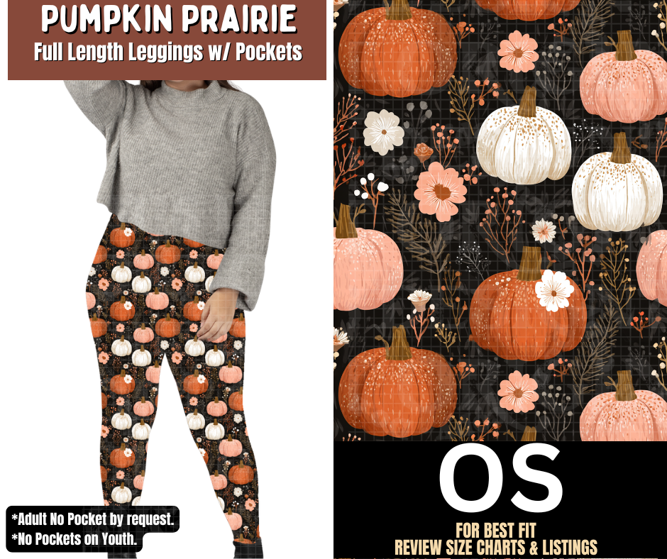 Pumpkin Prairie Full Length Leggings w/ Pockets