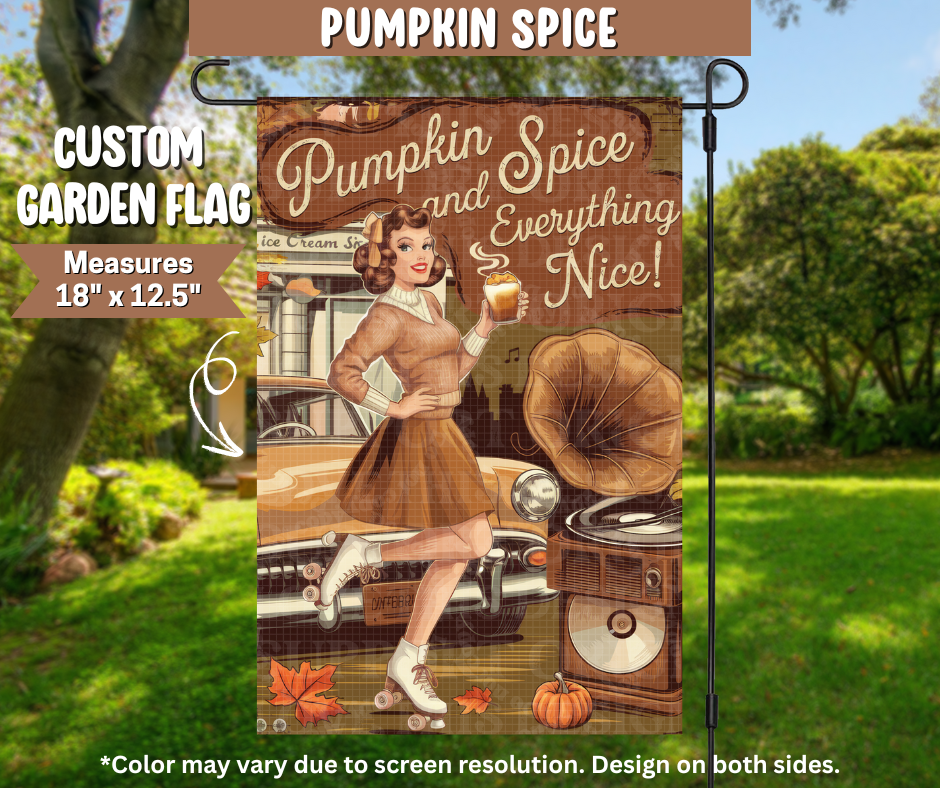 Pumpkin Spice Garden Flag
