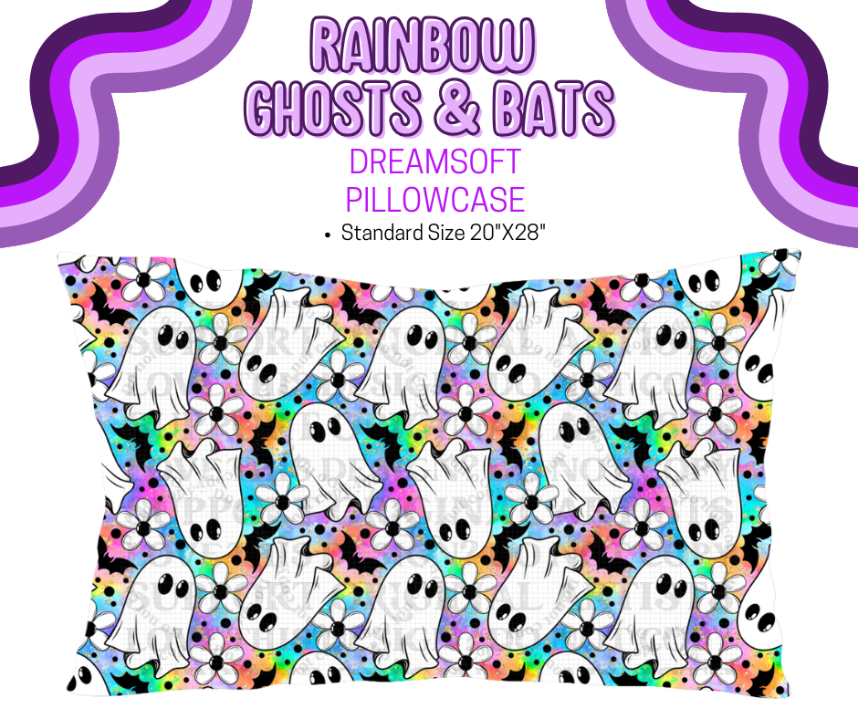 Rainbow Ghosts & Bats Dreamsoft Pillowcases