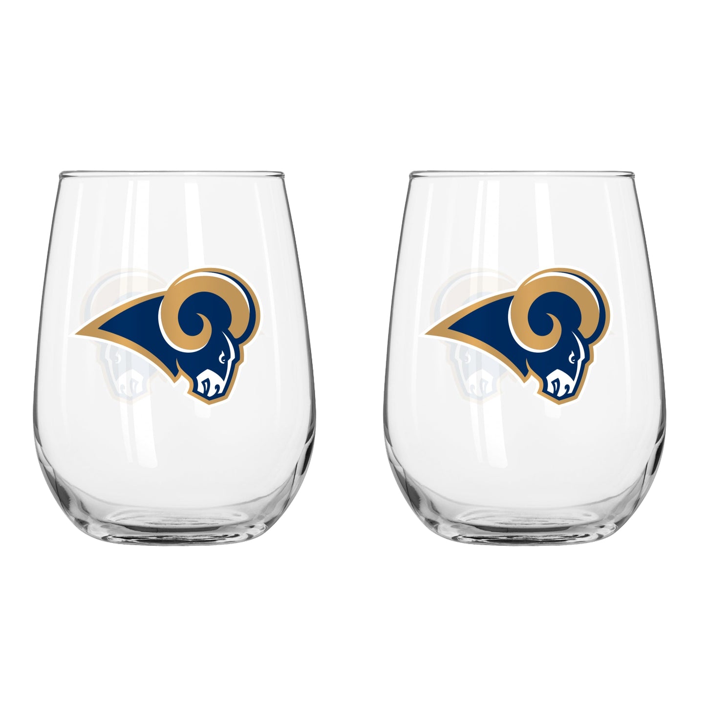 Los Angeles Rams Curved Wine Glass 16 Oz. 2 Pack