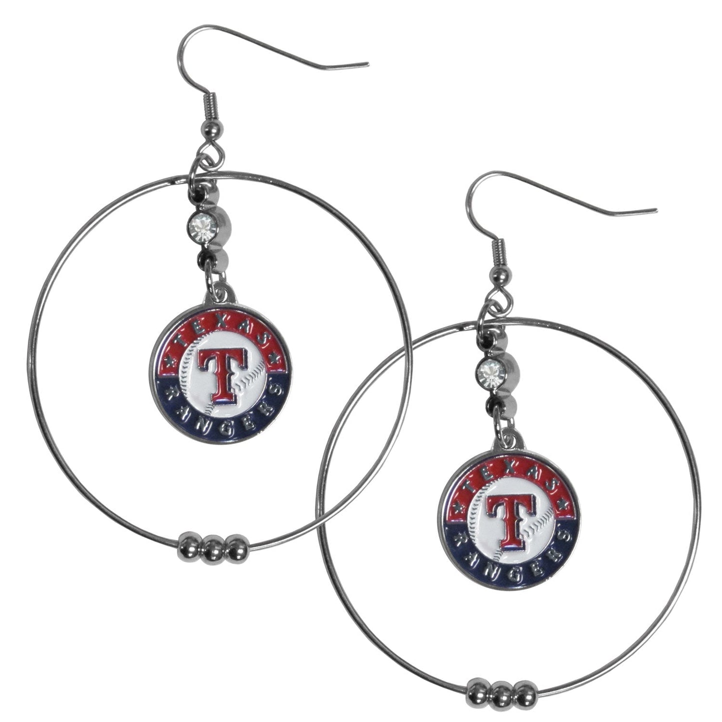 Texas Rangers 2" Hoop Earrings