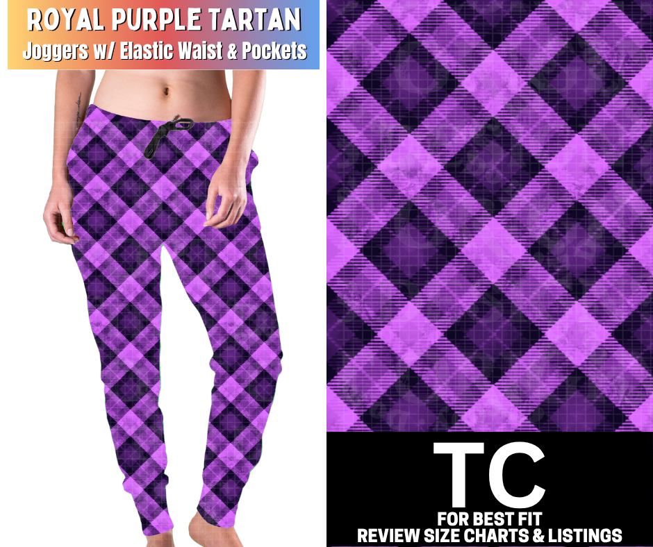 Royal Purple Tartan Joggers