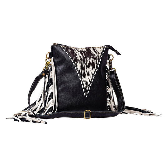 Myra Chilton Draw Hairon Concealed Carry Bag ā Stylish Cowhide & Leather Crossbody with Adjustable Leather Strap