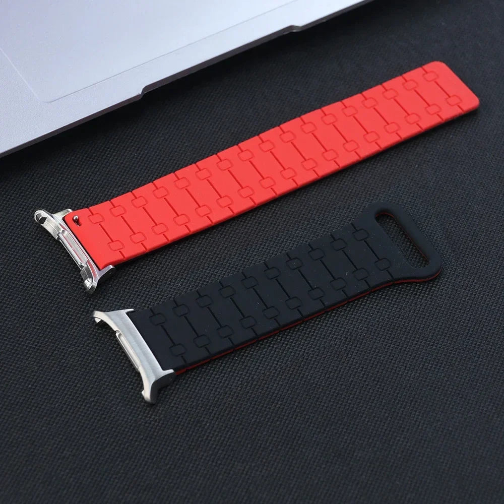 Samsung Galaxy Silicone Link Watch Band ā Magnetic for Ultra/Ultra2/Watch8/Watch8 Classic/Watch9