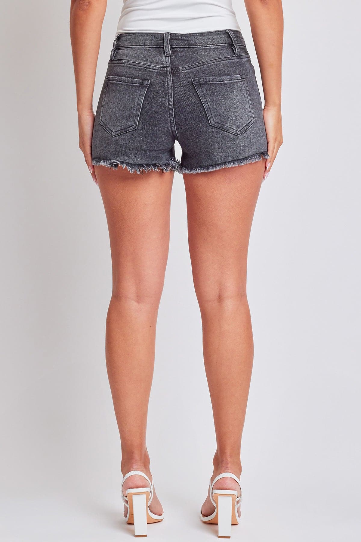 Women's Luxe High Rise Fray Hem Denim Short