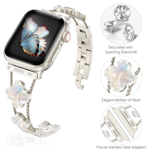Apple Watch Diamond Metal Band - Elegant Stainless Steel Strap