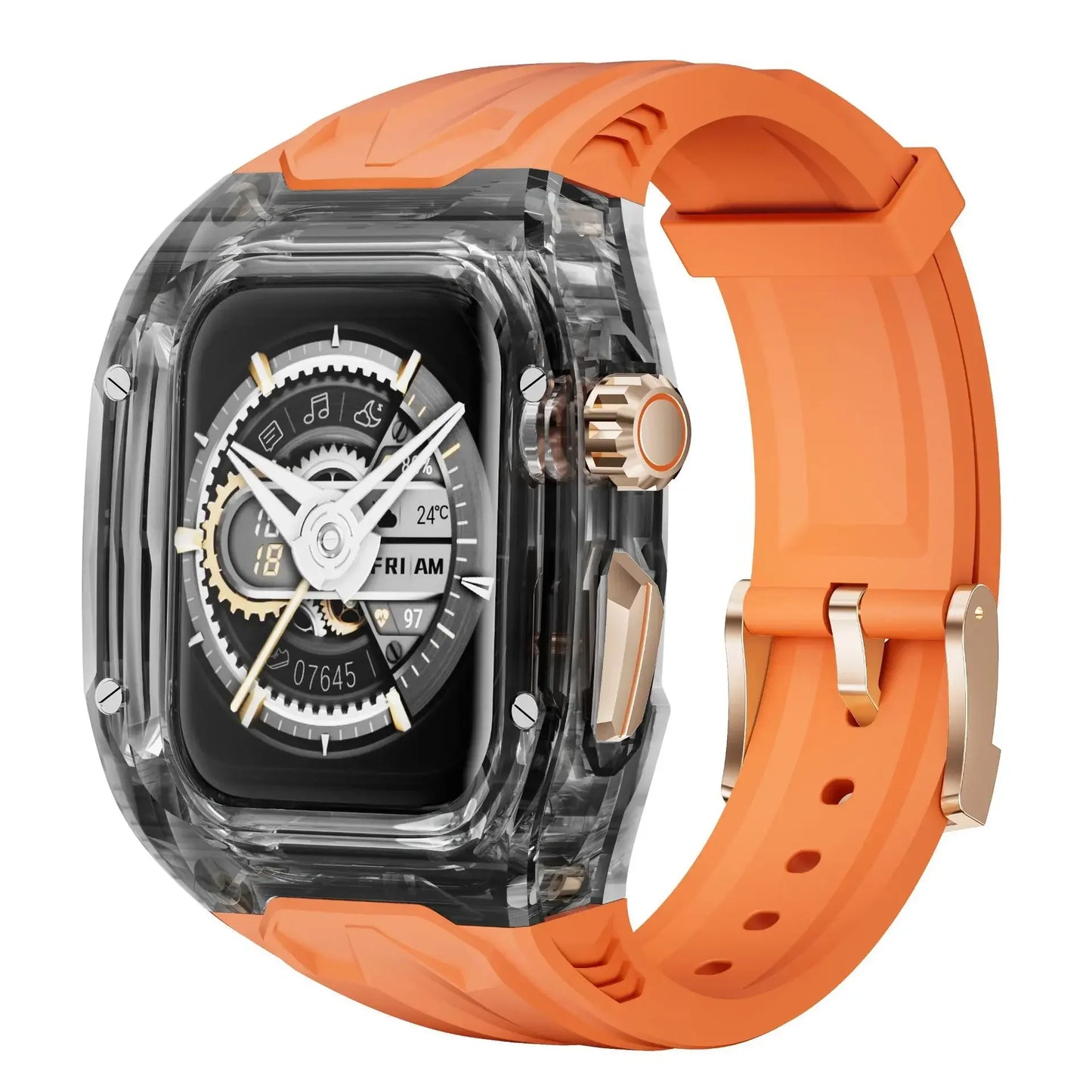 Apple Watch Transparent Rubber Strap and Case Kit - Versatile