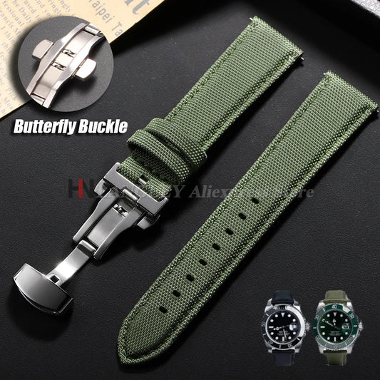 Motorola Moto Watch Bands Quick Release Sailcloth Nylon Strap Bracelet