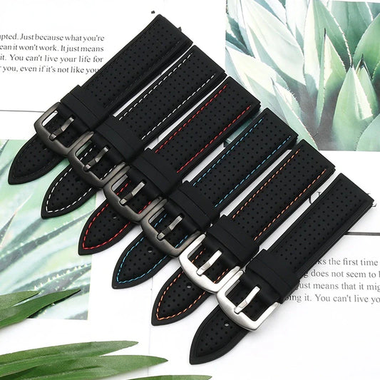 Motorola Moto Silicone Sport Watch Band, Breathable Rubber Strap