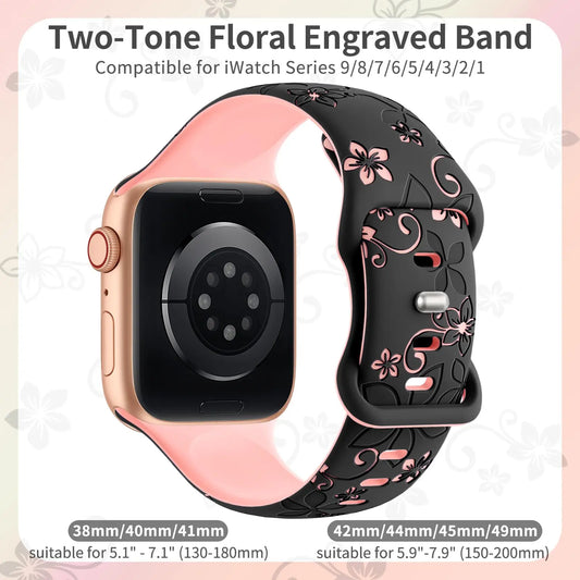 Apple Watch Silicone Strap - Floral Designs