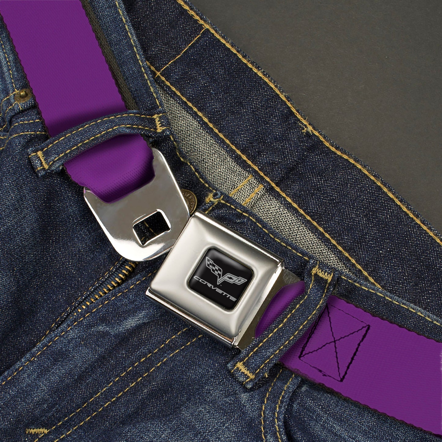 C6 Seatbelt Belt - Purple Webbing