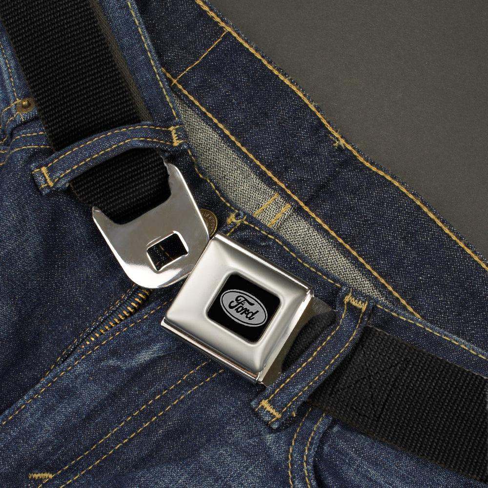 Ford Emblem -
Seatbelt Belt - Black Webbing