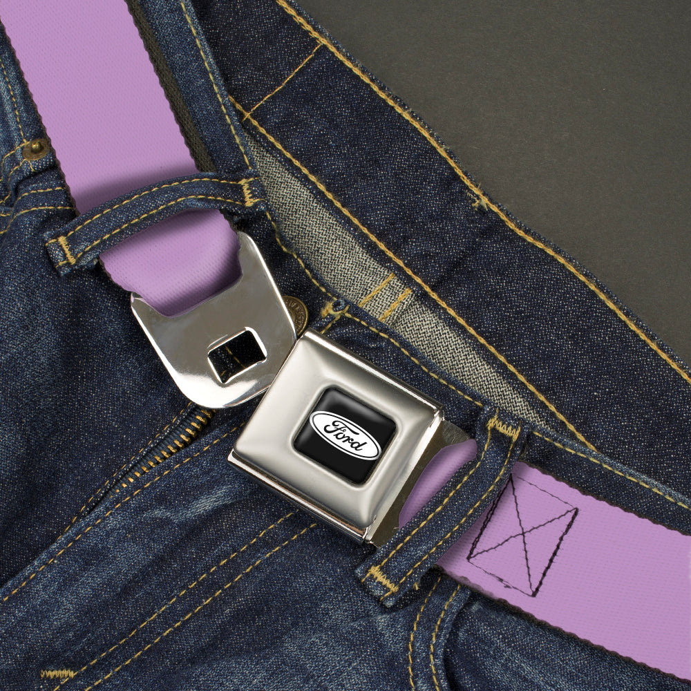 Ford Emblem Seatbelt Belt - Lavender Webbing