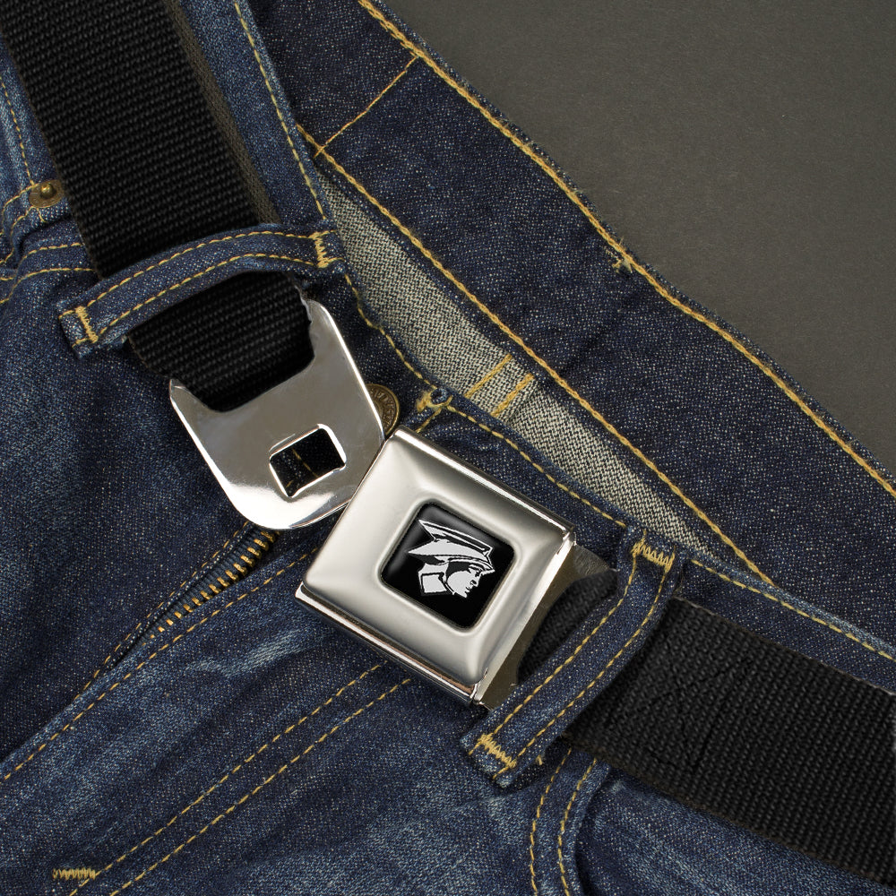 Ford Mercury Head Emblem Black/White Seatbelt Belt - Black Webbing