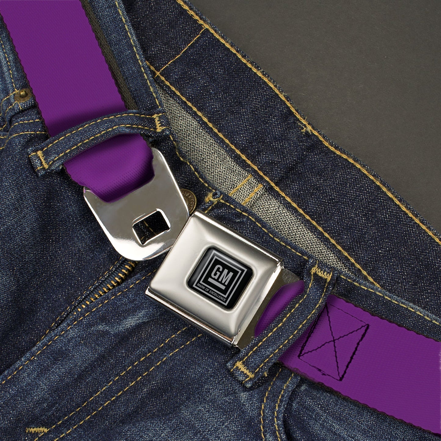GM Seatbelt Belt - Purple Webbing