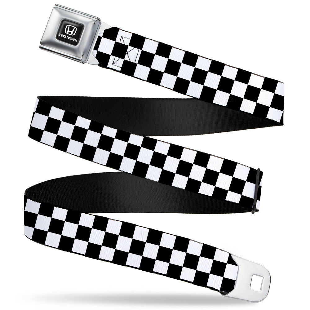 Honda Seatbelt Belt - Checker Black/White Webbing