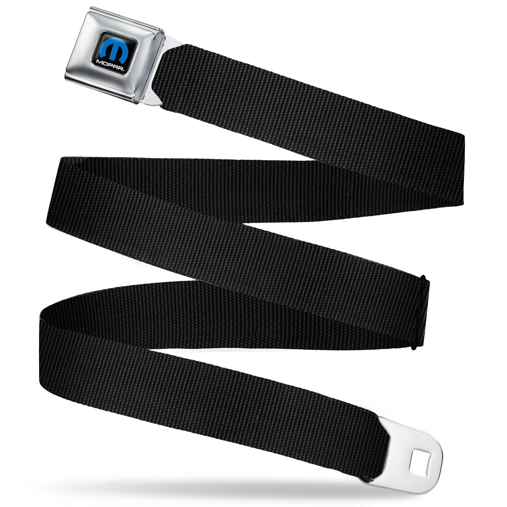 MOPAR Logo Full Color Black/Blue/White -
Seatbelt Belt - Black Webbing