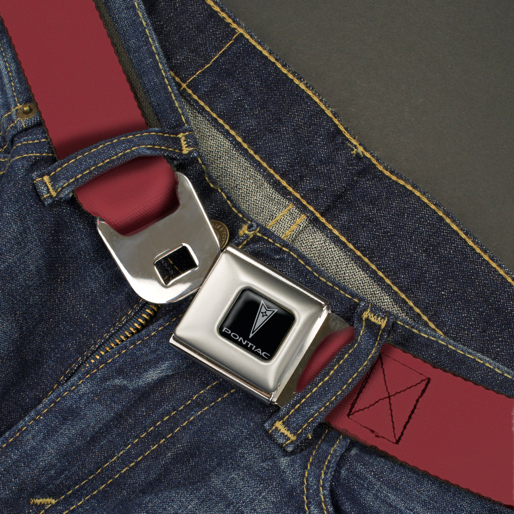 Pontiac Seatbelt Belt - Burgundy Webbing
