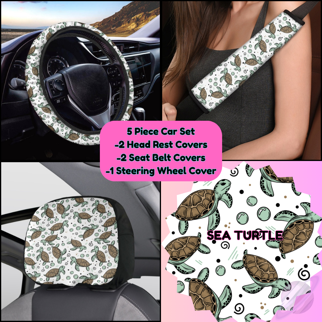 5 PIECE CAR SET-SEA TURTLE-PREORDER CLOSING 9/5