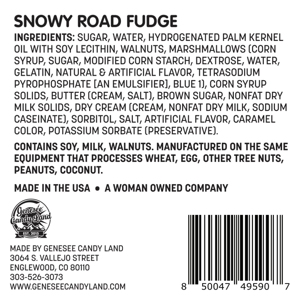 Snowy Road Fudge