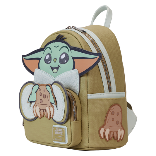 Loungefly Star Wars: The Mandalorian Grogu & Crabbies Cosplay Mini Backpack