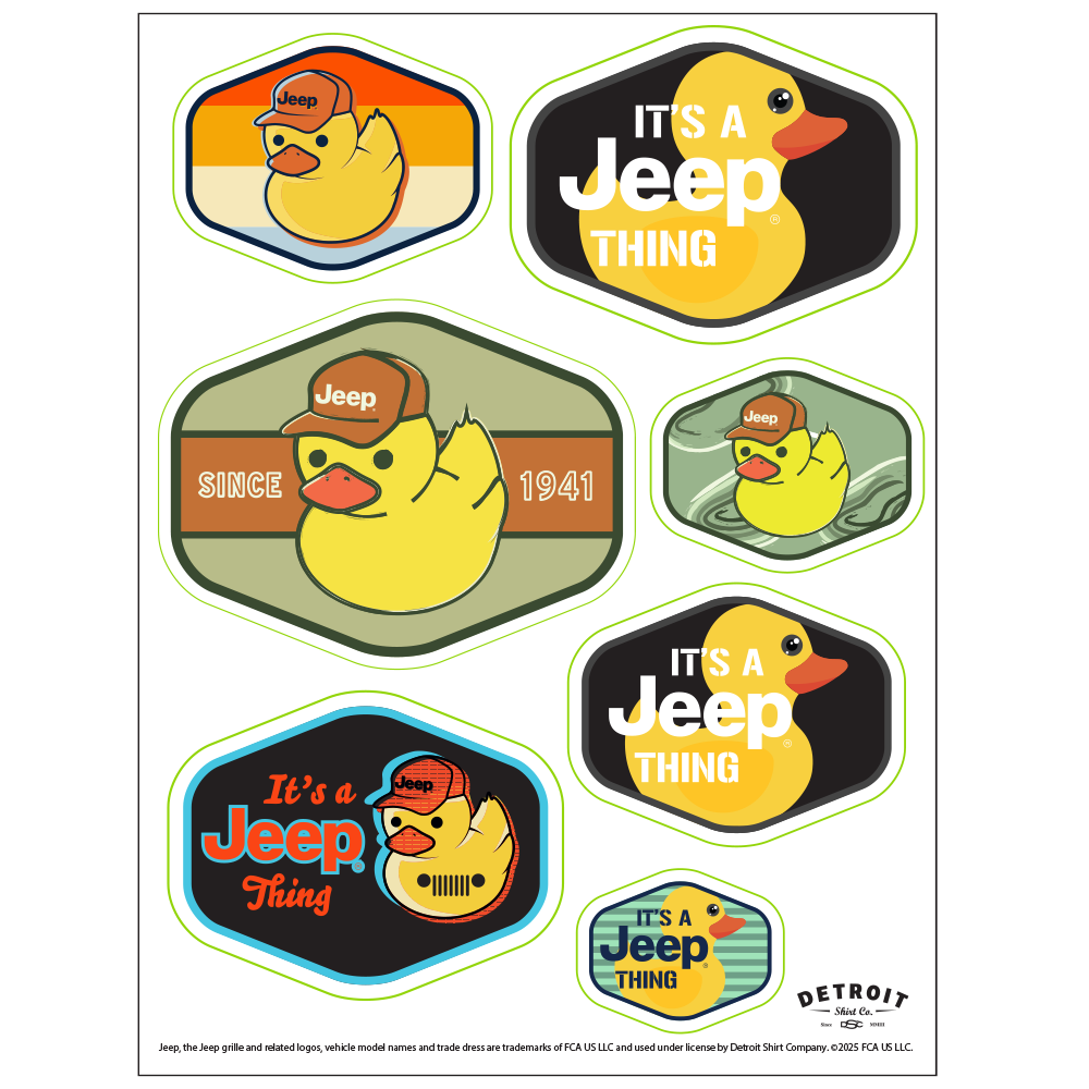 Sticker - Jeep® Duck Hexagon- Sheet