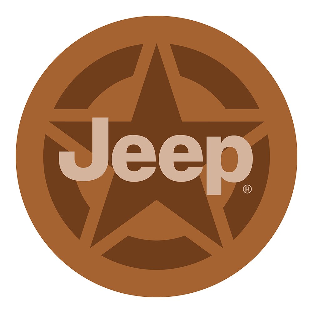 Sticker - Jeep® Star Brown and Tan - Round
