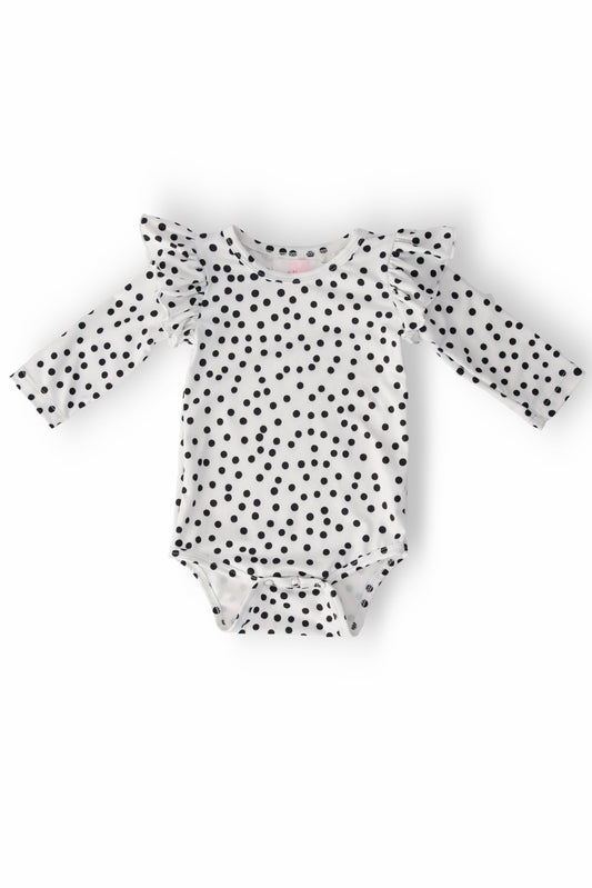 Scattered Dot L/S Flutter Bodysuit