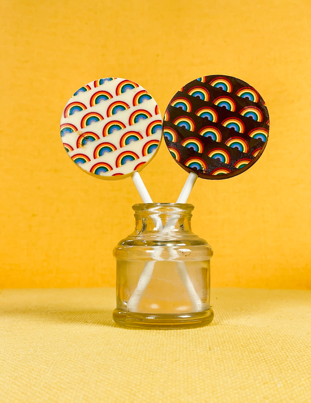 Lollipops Design: Flower, Rainbow or Heart Lollipop with Filling