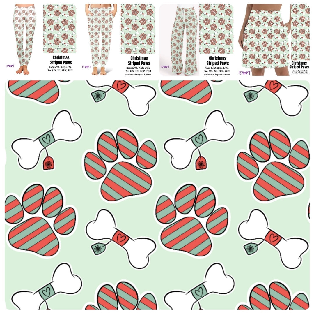 Christmas Striped Paws