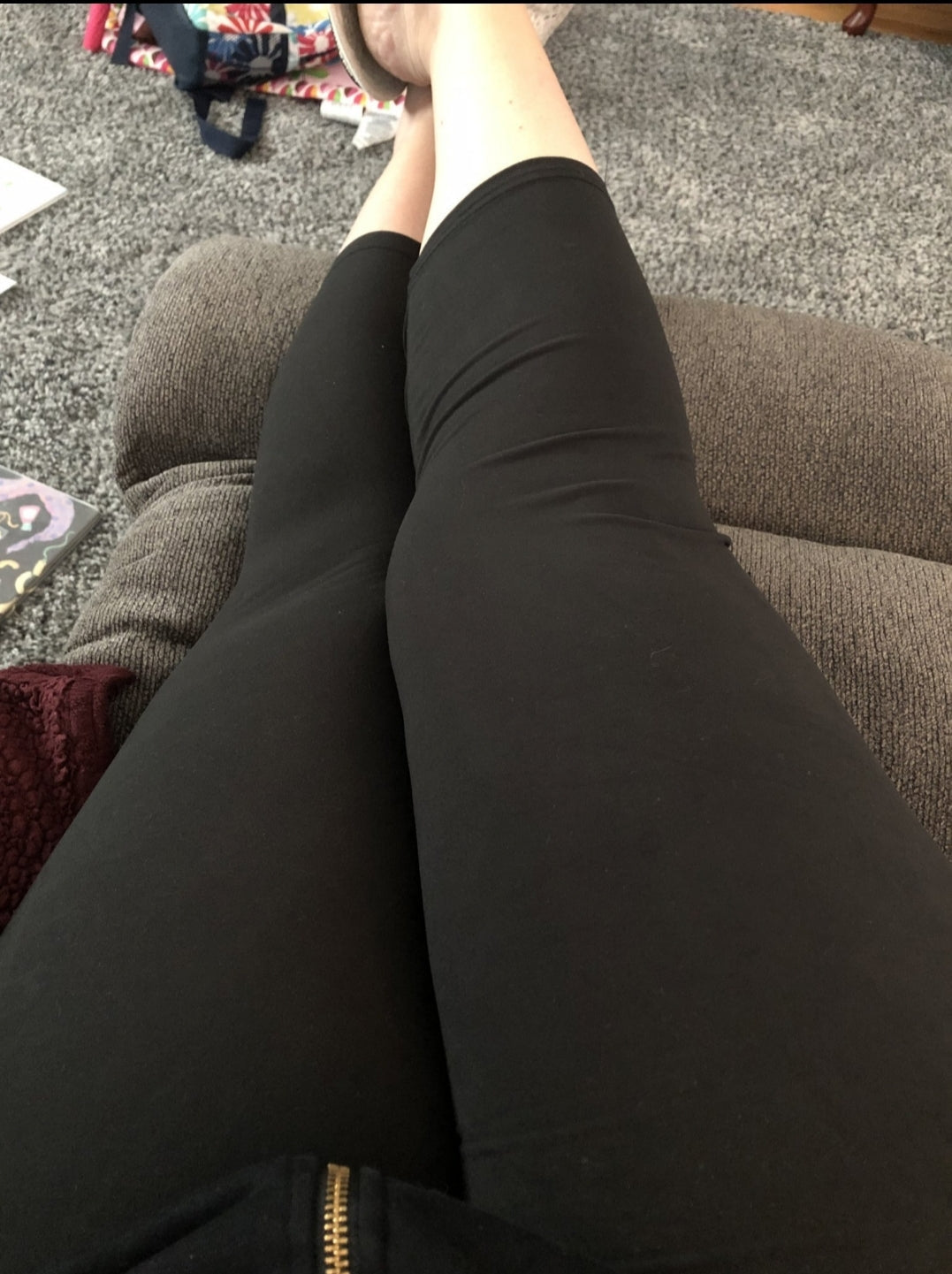 Black Capri leggings with pockets