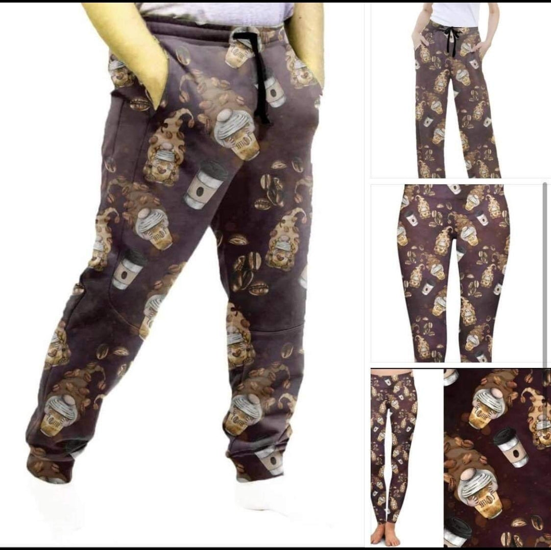 Coffee Gnome Leggings, Capris and Lounge Pants