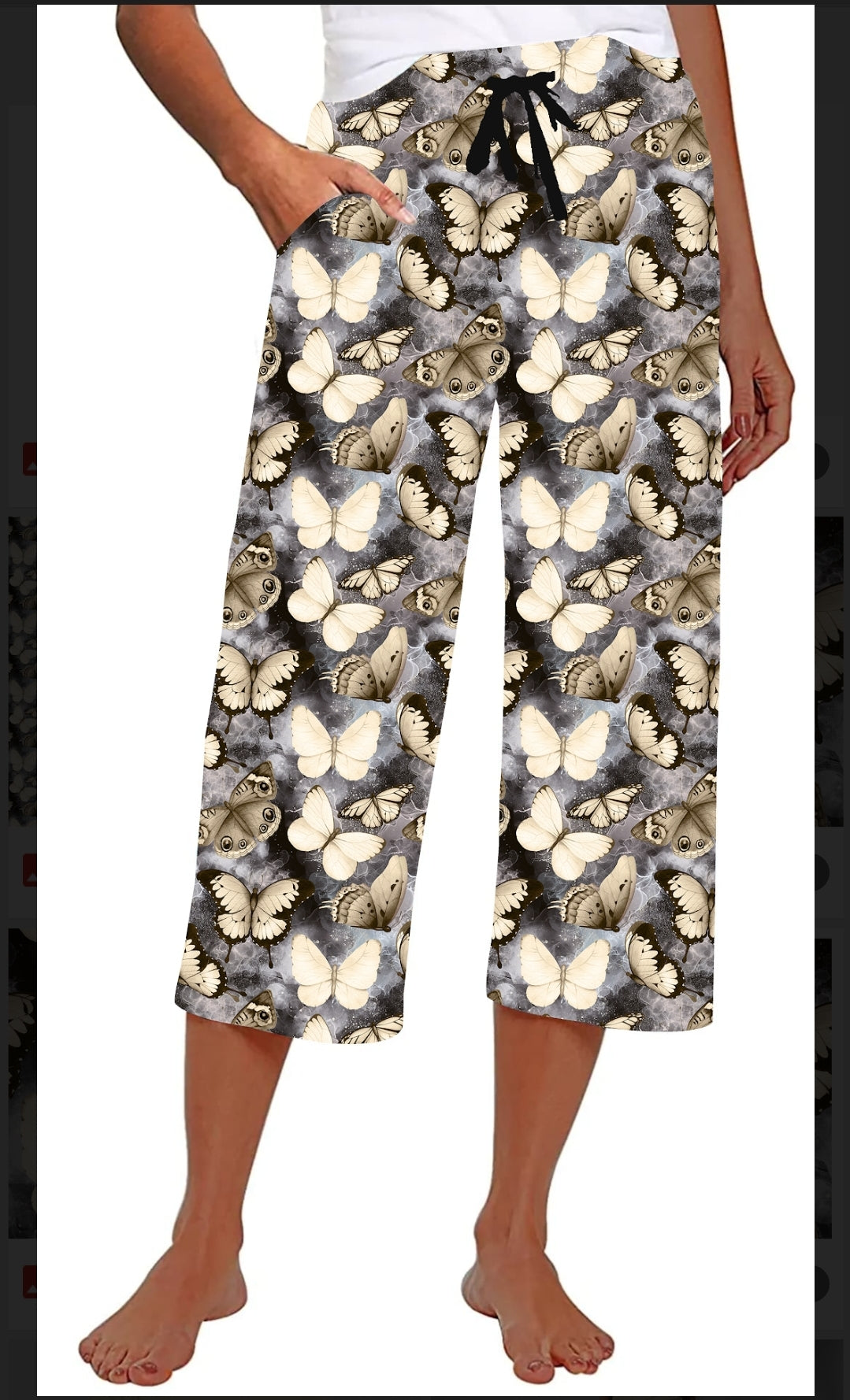 Golden Butterfly Leggings,Capris, Lounge Pants, Joggers and shorts