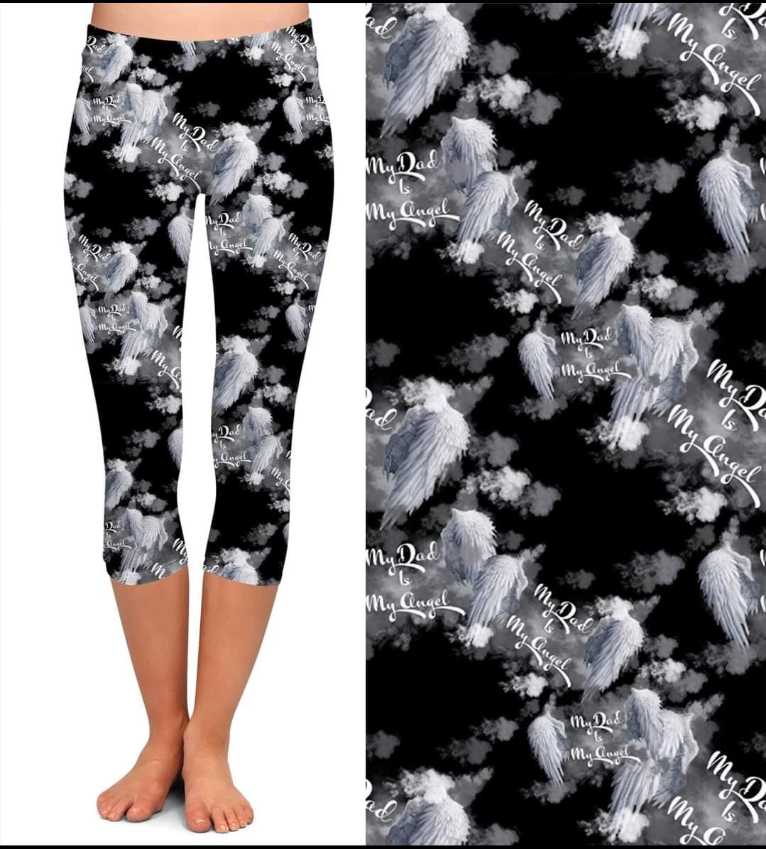 My Dad is my angel leggings capris joggers and loungers