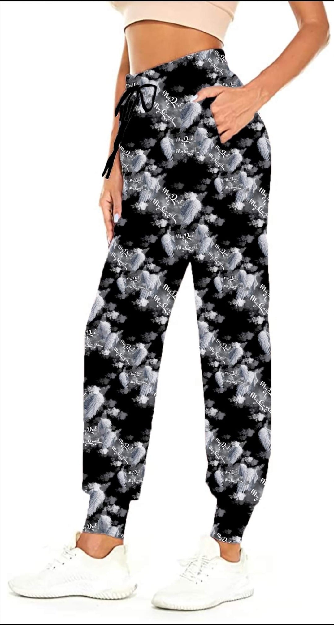 My Dad is my angel leggings capris joggers and loungers