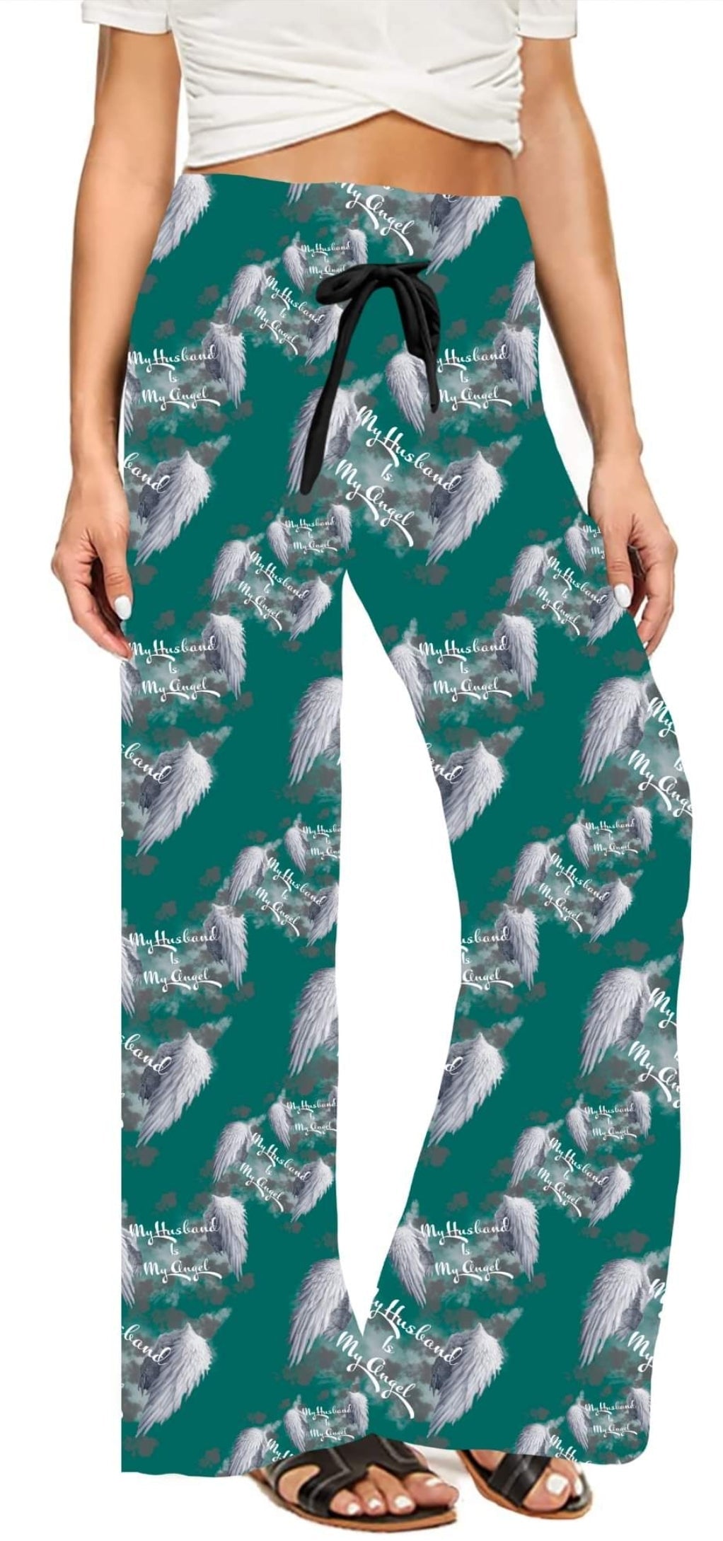 My Husband is my angel leggings capris joggers