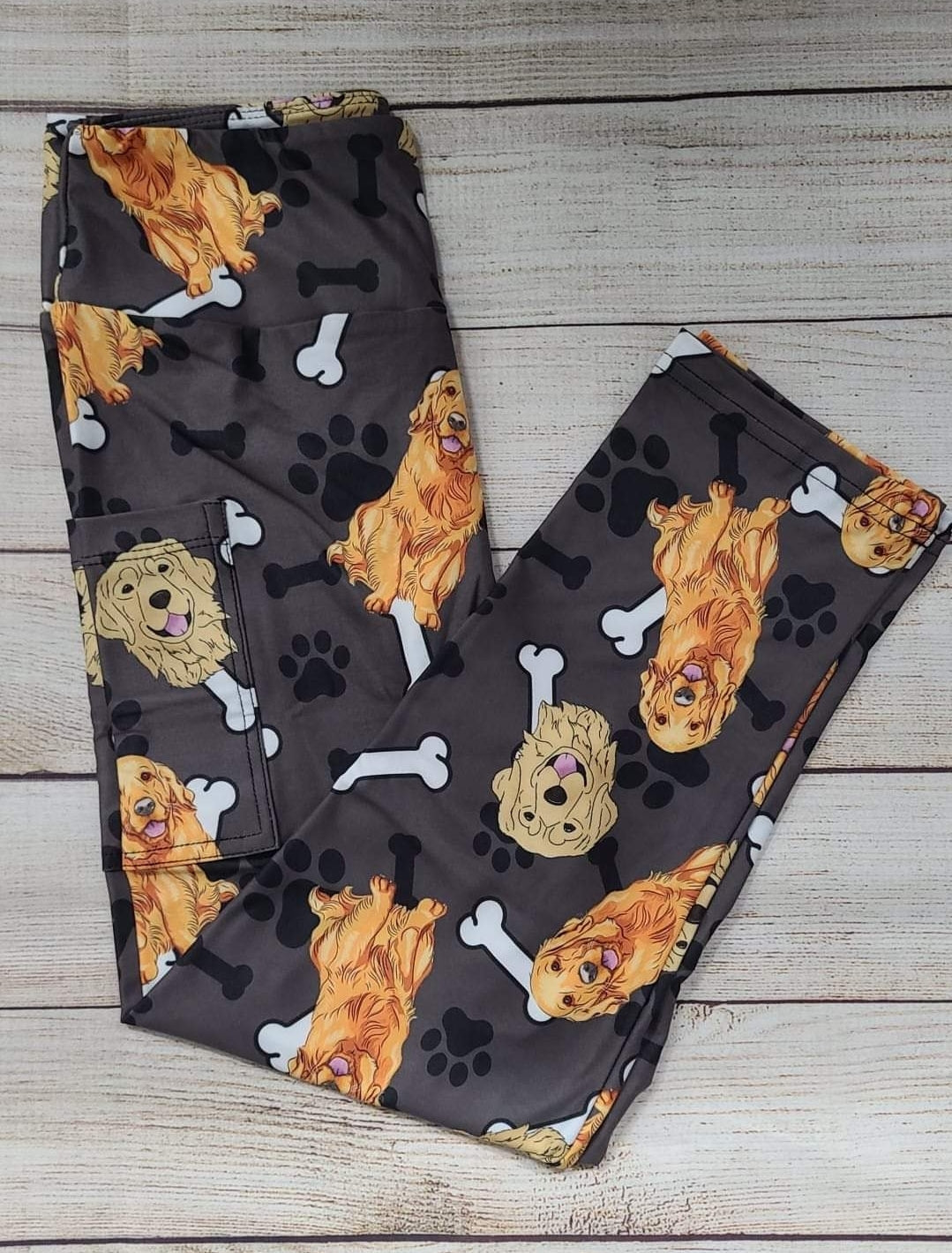 Golden Retriever capris with pockets