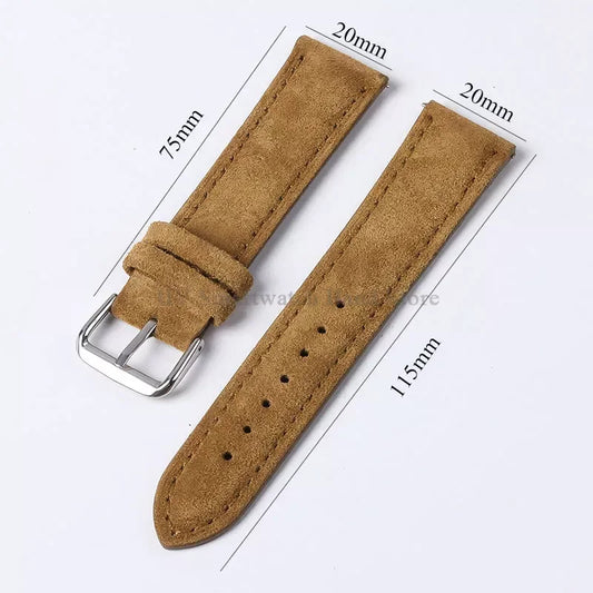 Motorola Moto Vintage Suede Leather Quick Release Watch Band Strap