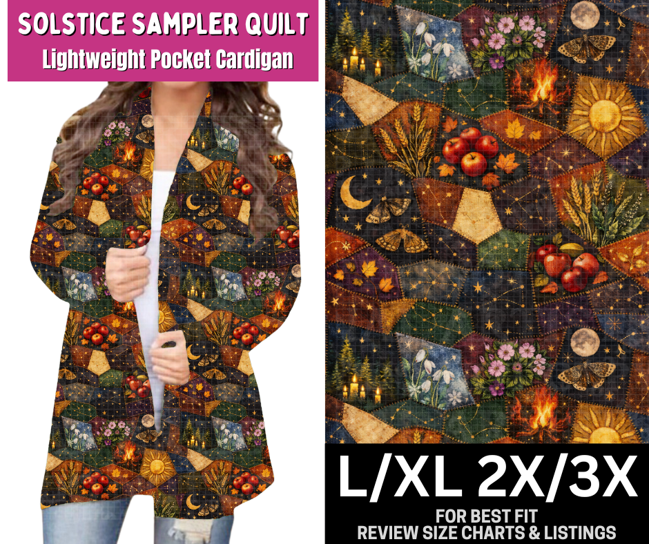 Solstice Sampler Quilt Pocket Cardigan