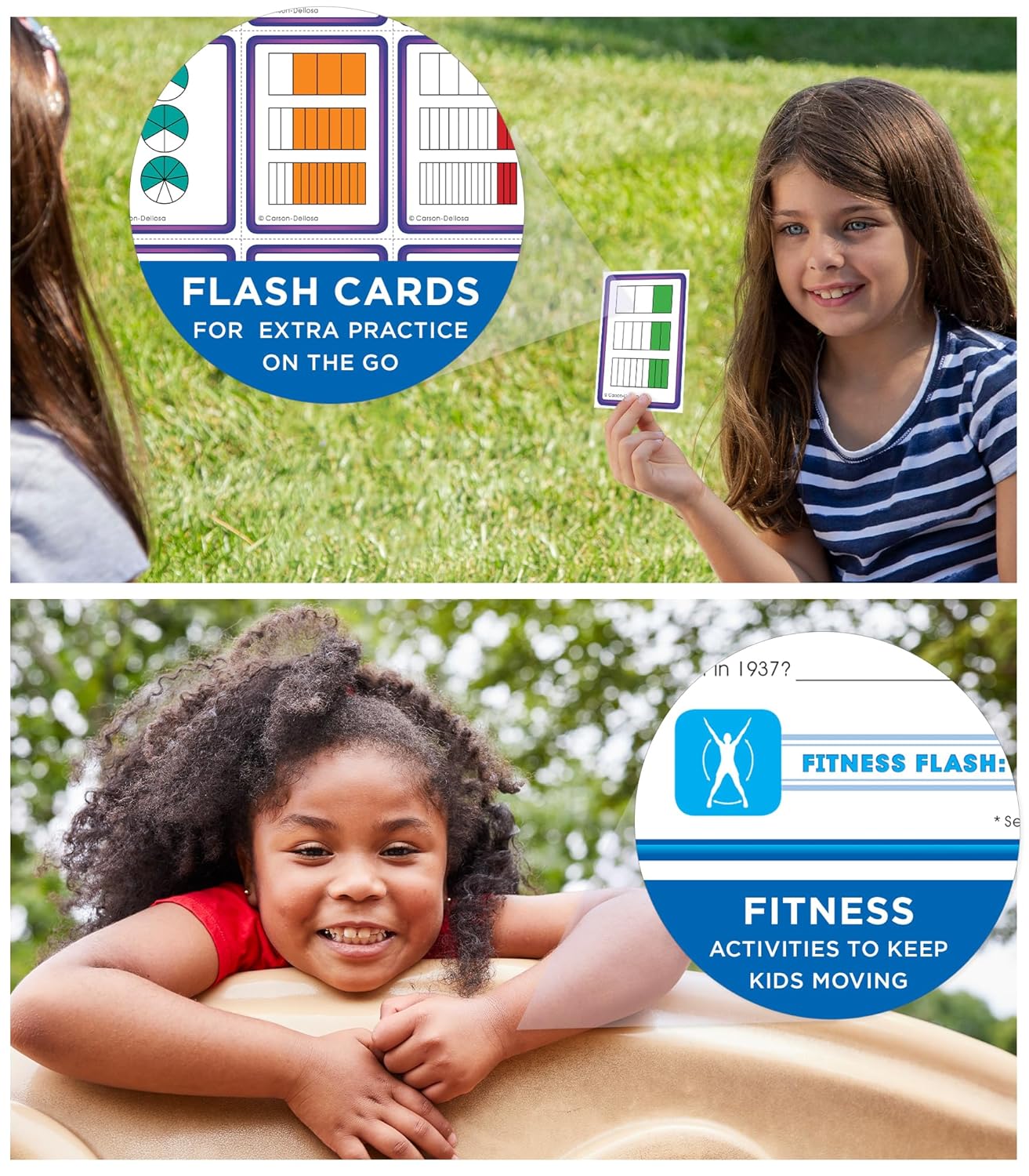 Summer Bridge Activities 3rd to 4th Grade Workbook, Math, Reading Comprehension, Writing, Science, Social Studies, Fitness Summer Learning Activities, 4th Grade Workbooks All Subjects With Flash Cards (Spiral Bound)