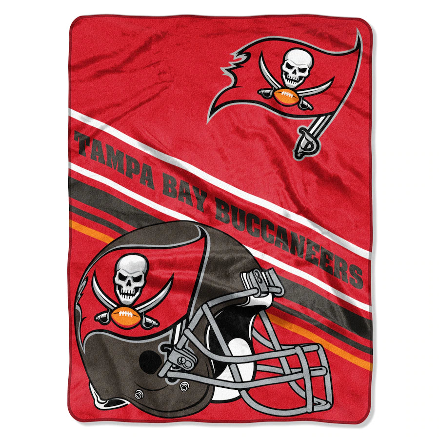 Tampa Bay Buccaneers Slant Plush Throw Blanket 60"x80"