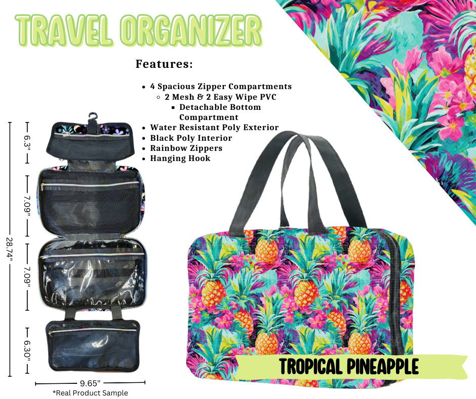 Tropical Pineapple Travel Organizer