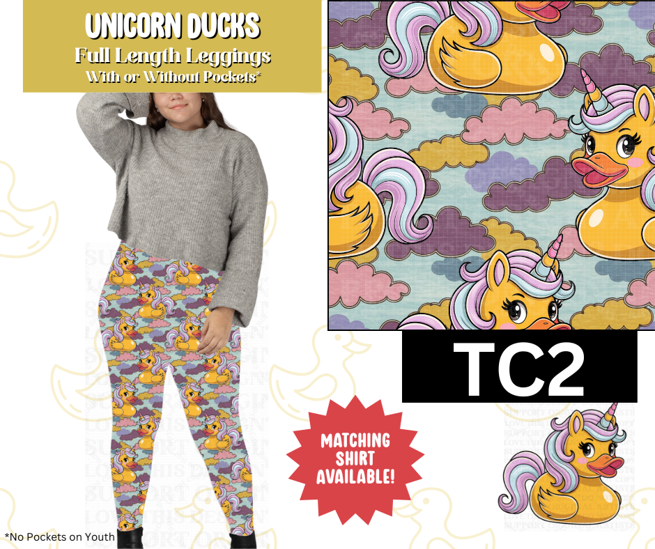Unicorn Ducks Full Length Leggings w/ Pockets