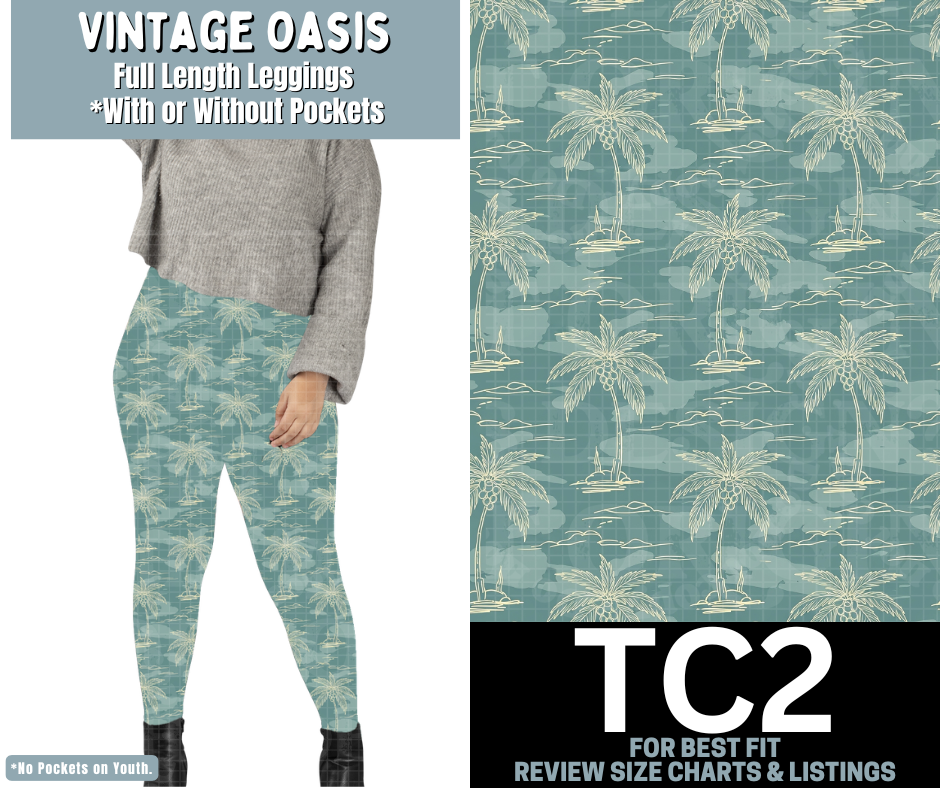 Vintage Oasis Full Length Leggings w/ Pockets
