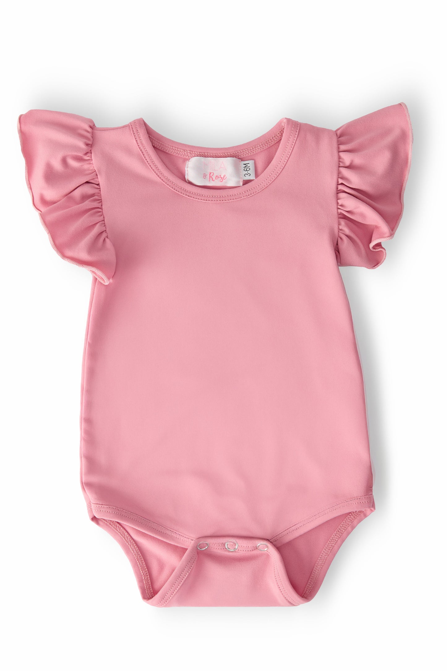 Vintage Pink S/S Flutter Bodysuit