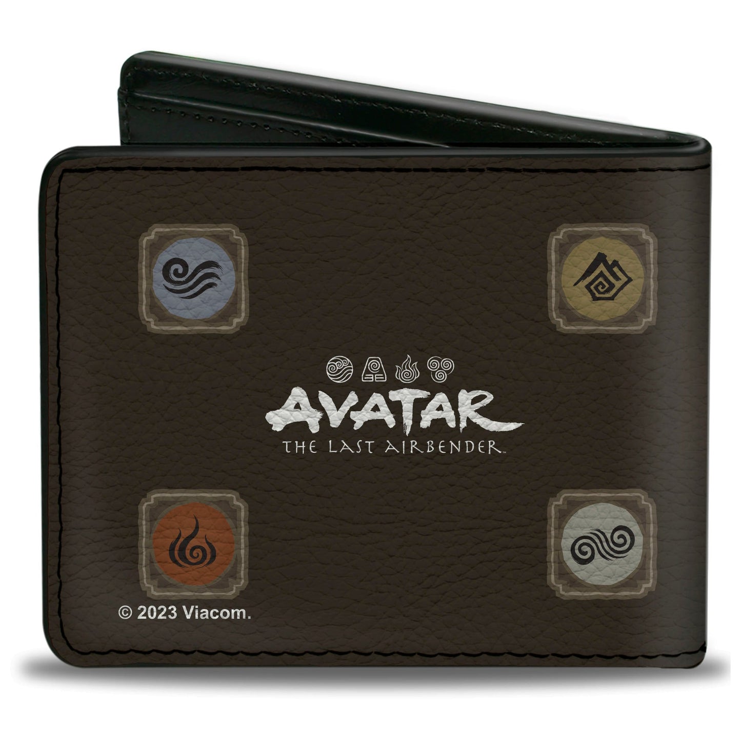Bi-Fold Wallet - Avatar Last Airbender Elements Map with Icons and Title Logo Browns