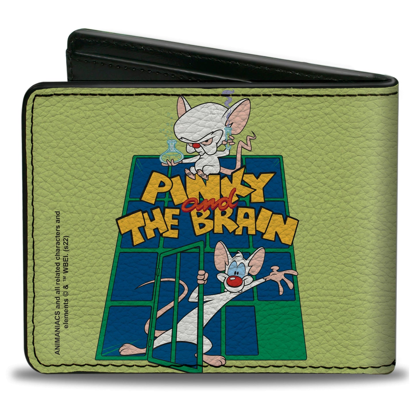 Bi-Fold Wallet - Animaniacs PINKY AND THE BRAIN Pose Greens Blue