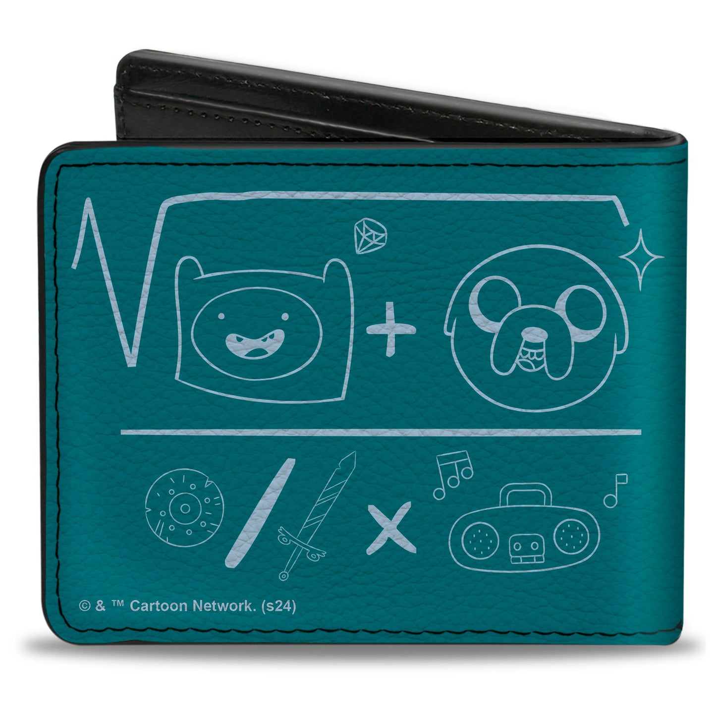 Bi-Fold Wallet - Adventure Time 100% ALGEBRAIC Formula Blue/White